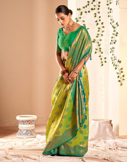 Green Silk Woven Saree