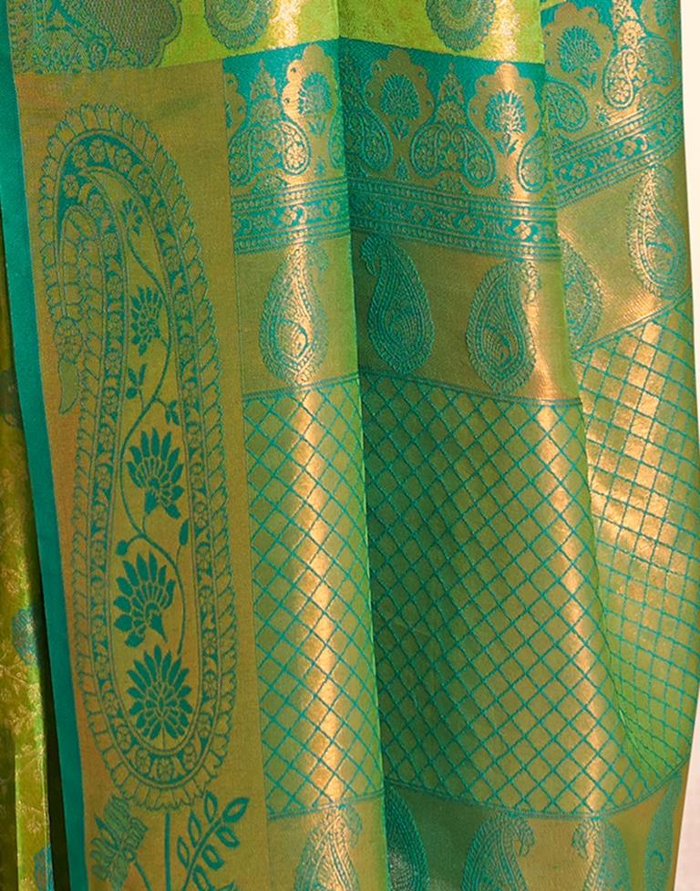 Green Silk Woven Saree