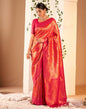 Orange Silk Woven Saree