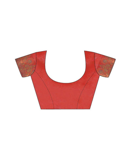 Red Silk Woven Saree