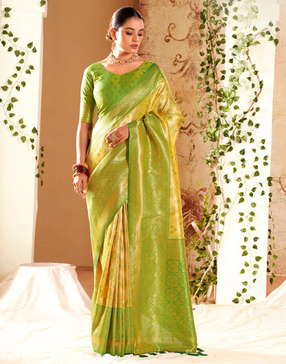 Green Silk Weaving Saree