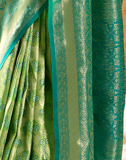 Green Silk Weaving Saree