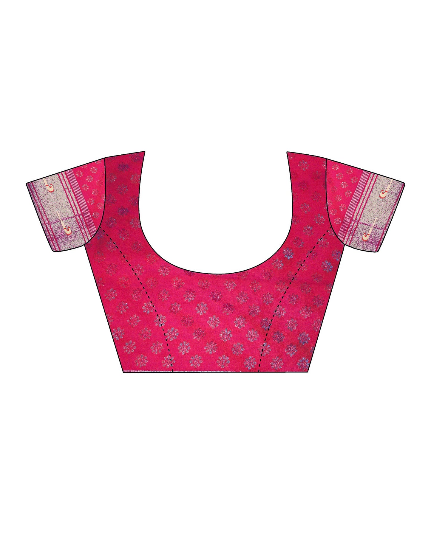 Bright Pink Silk Weaving Saree