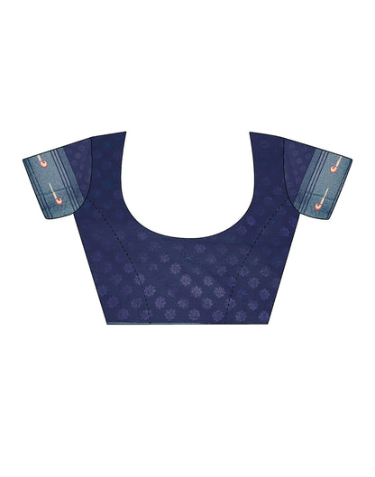 Dark Blue Silk Weaving Saree