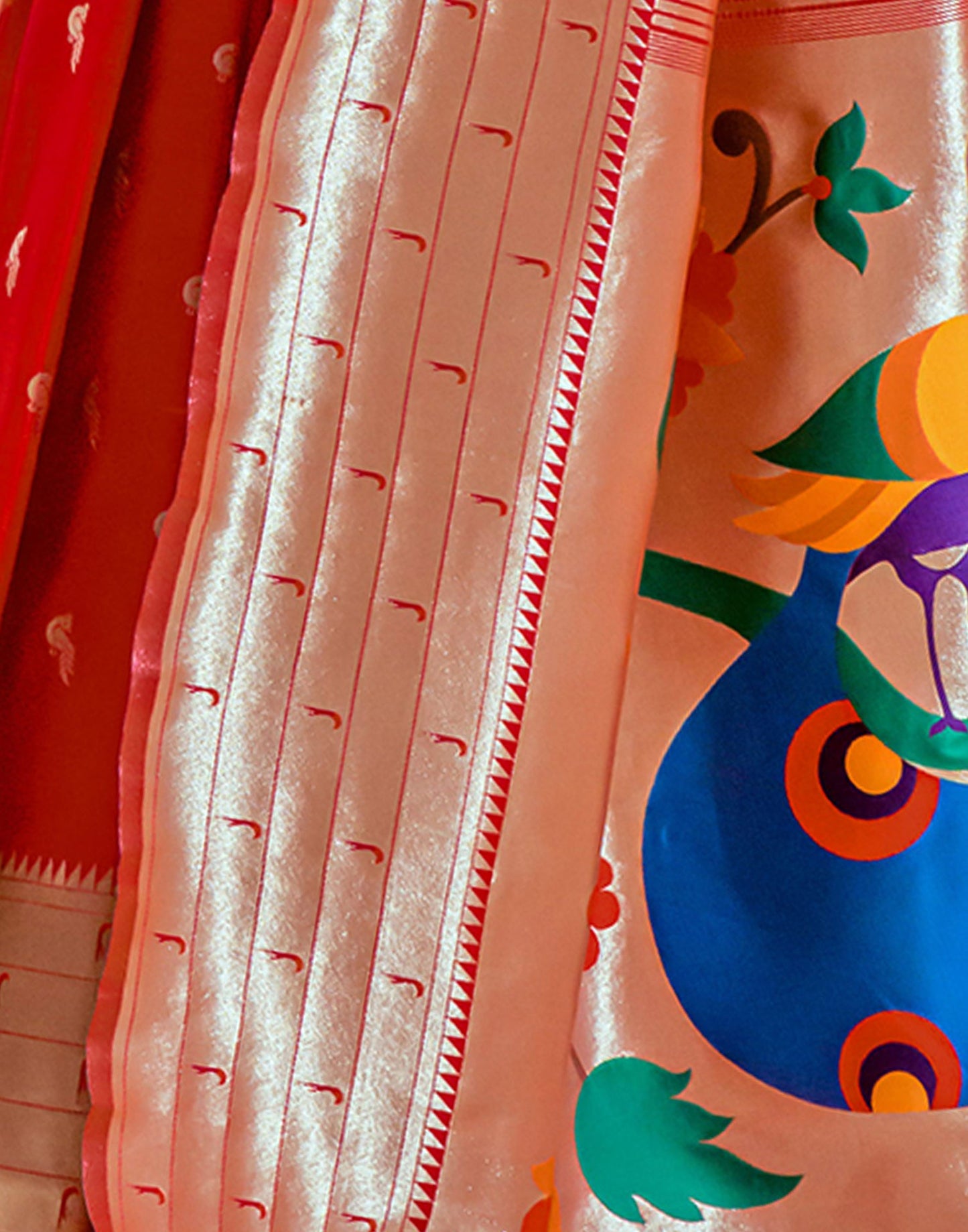 Red Silk Weaving Saree