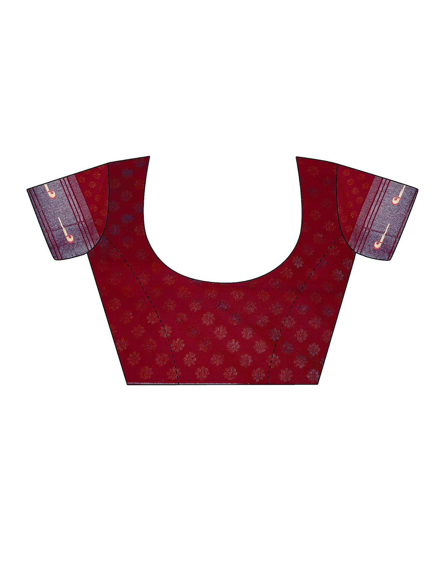 Maroon Silk Weaving Saree