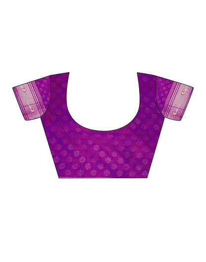 Dark Purple Silk Weaving Saree