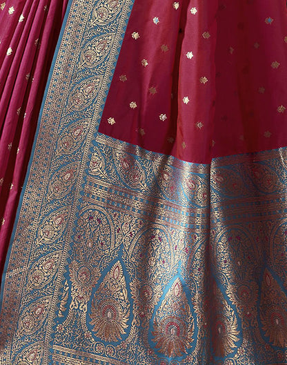 Dark Pink Silk Weaving Saree