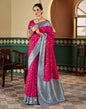 Rani Pink Silk Weaving Saree