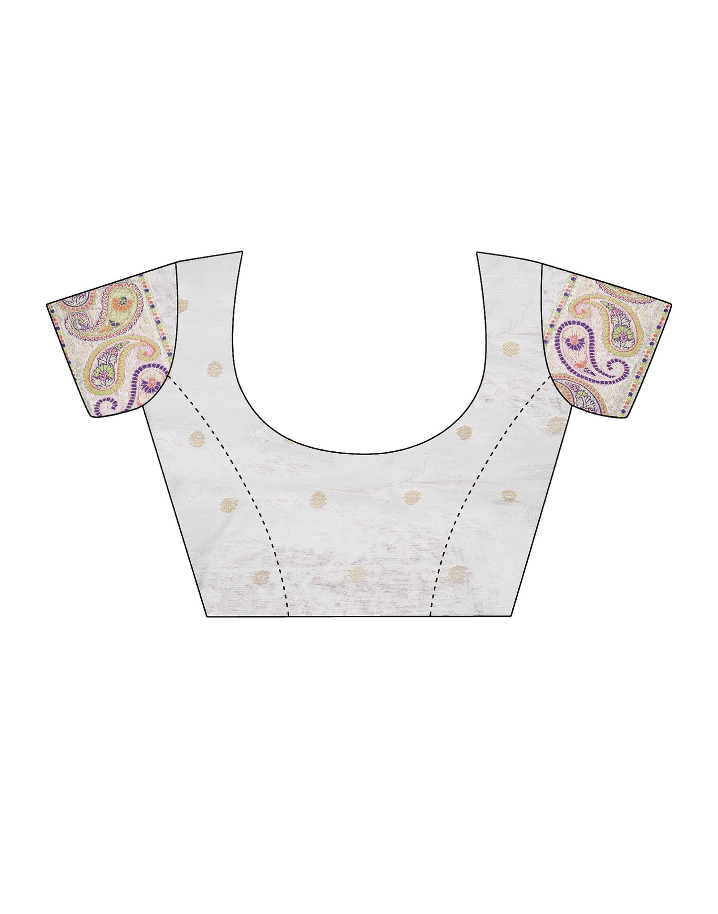 White Cotton Printed Saree