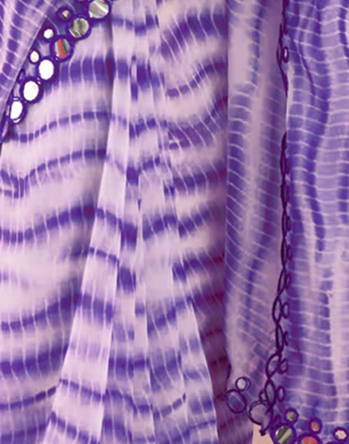 Purple Georgette Printed Saree