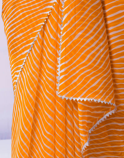 Turmeric Georgette Printed Saree