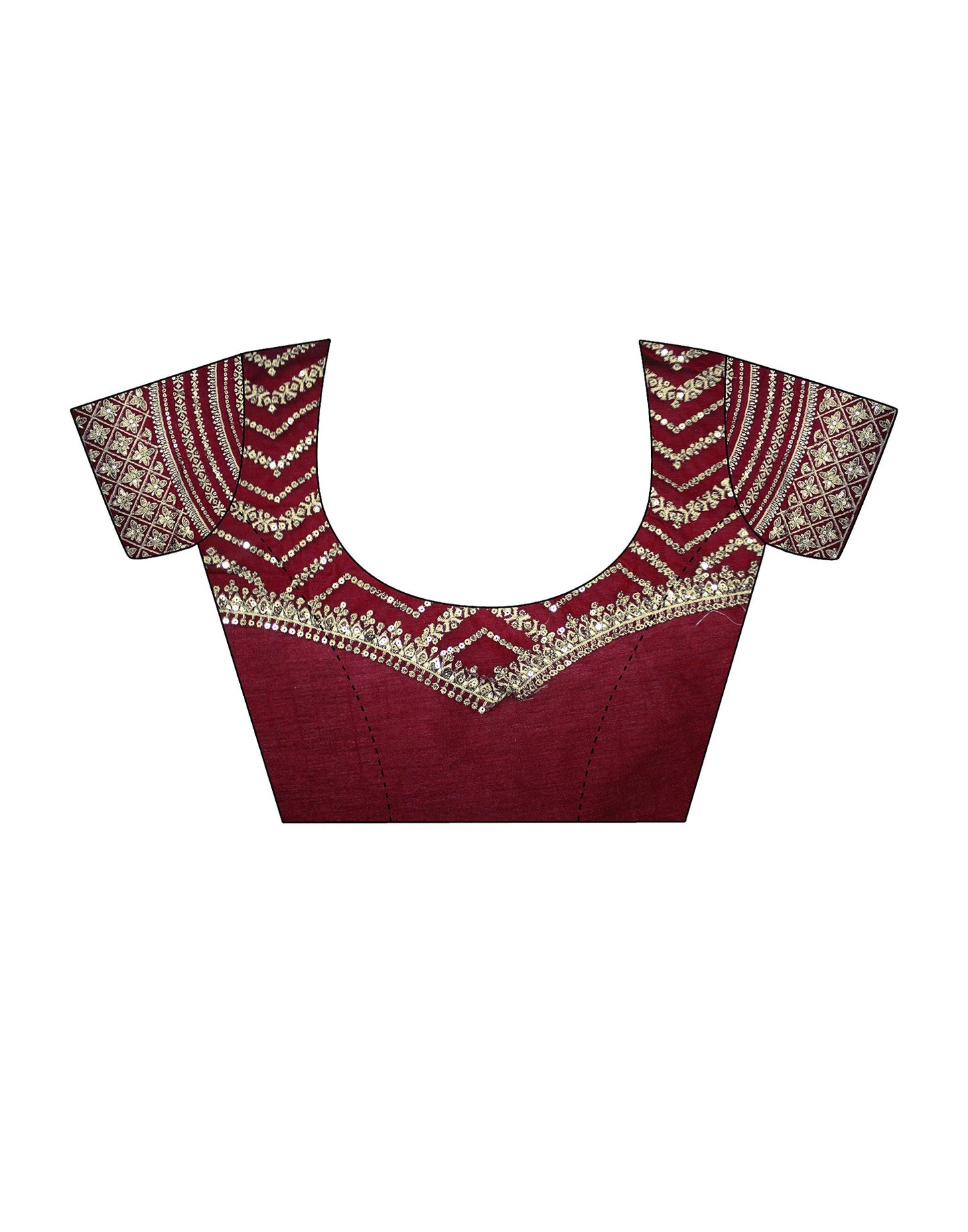 Dark Green Chiffon Plain Saree