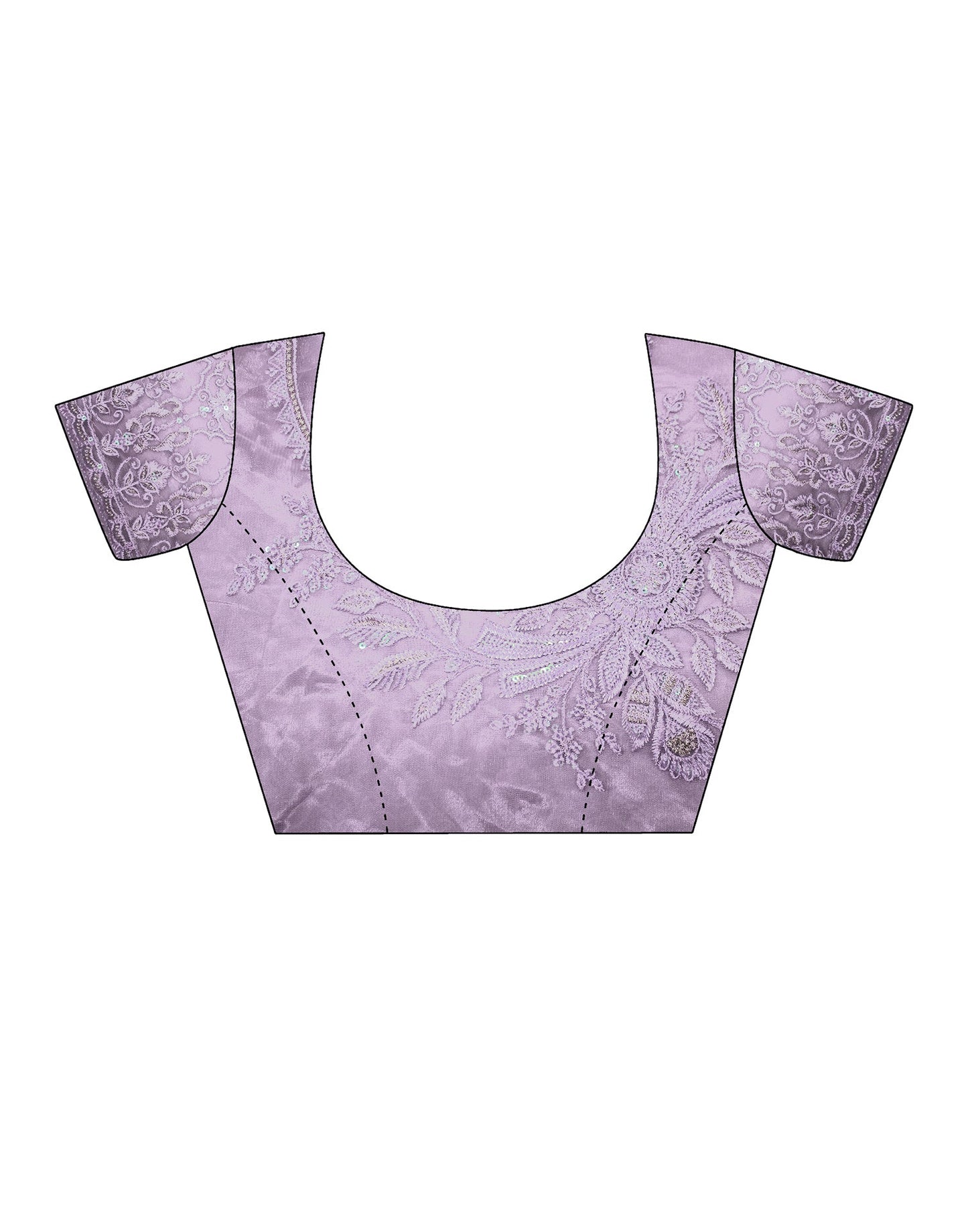 Lavender Silk Plain Saree