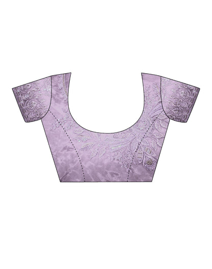 Lavender Silk Plain Saree
