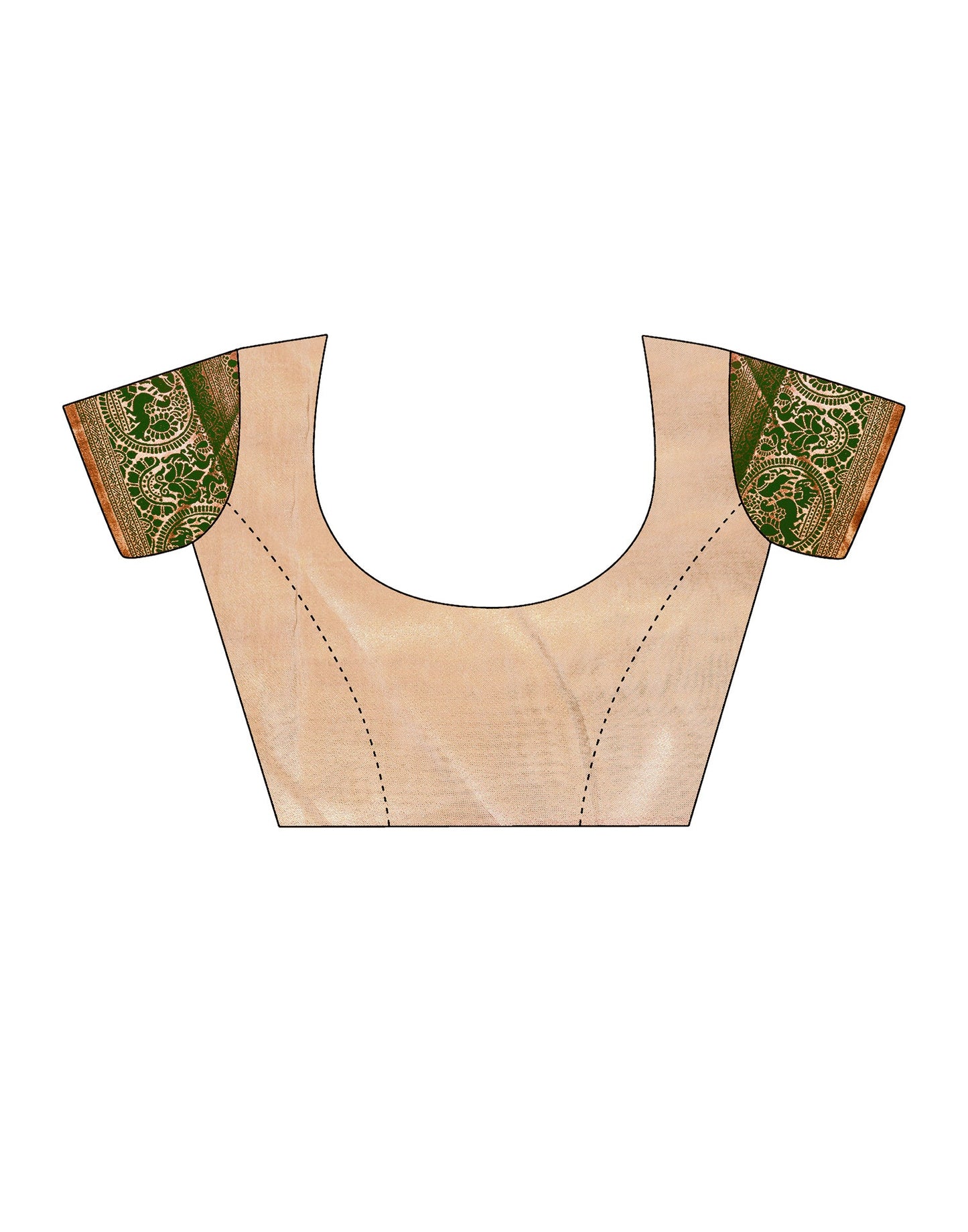 Gold (Beige) Silk Weaving Saree