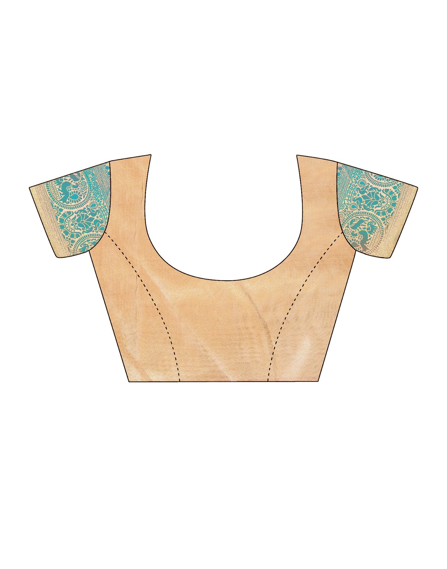 Gold (Beige) Silk Weaving Saree