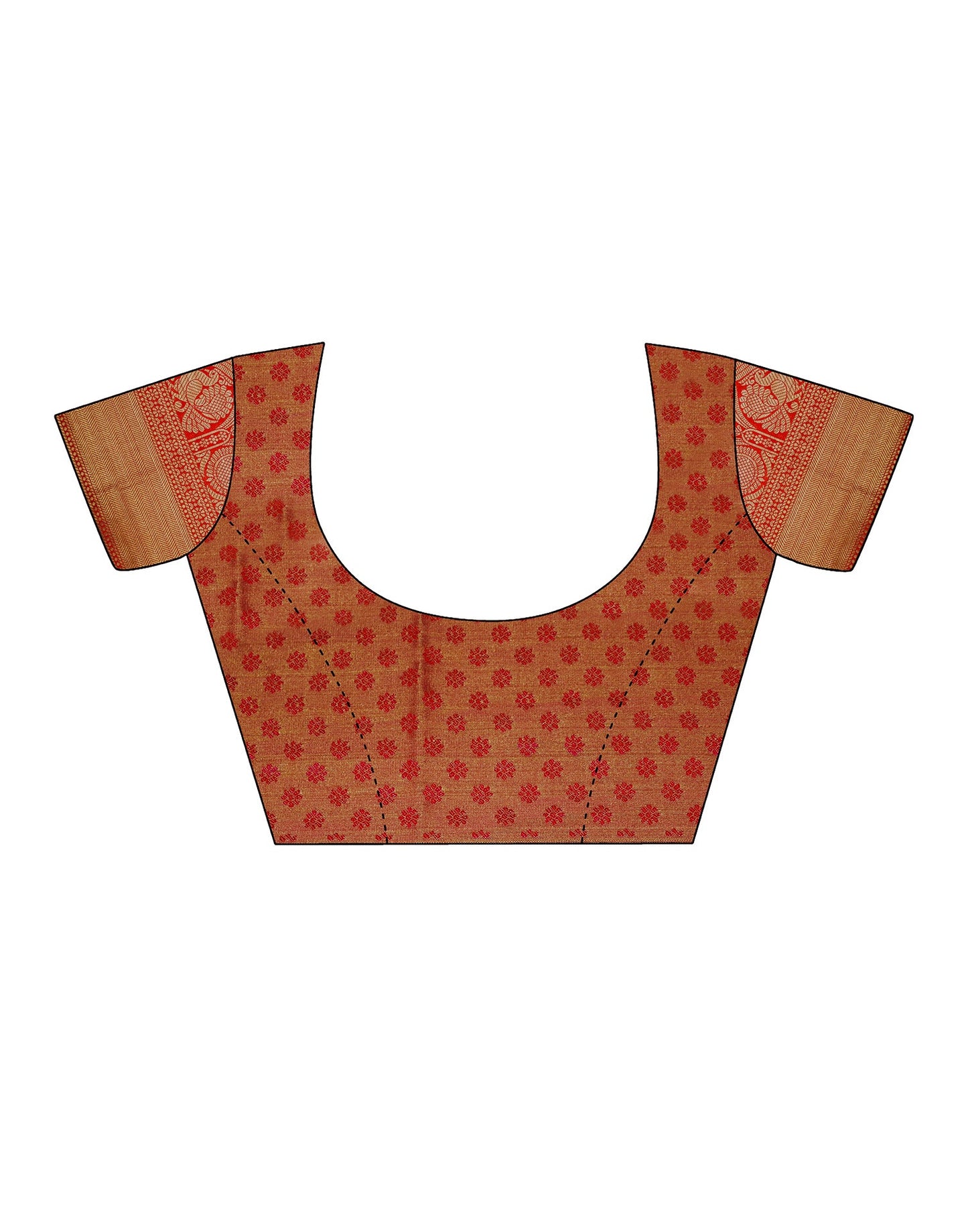 Gold & Multicoloured Silk Weaving Saree