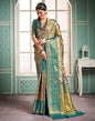 Gold & Green Silk Weaving Saree