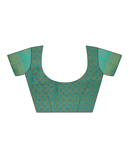 Gold & Green Silk Weaving Saree