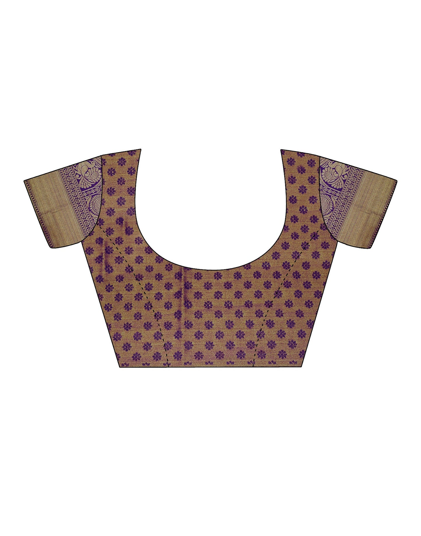 Gold & Wien Silk Weaving Saree