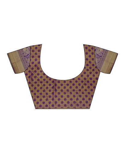 Gold & Wien Silk Weaving Saree