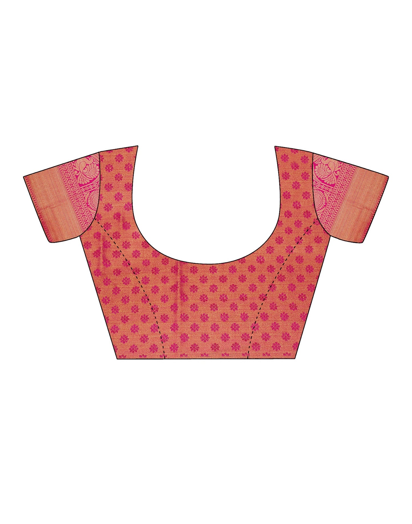 Gold & Multicoloured Silk Weaving Saree