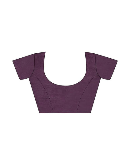 Deep Purple Georgette Plain Saree