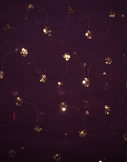 Deep Purple Georgette Plain Saree