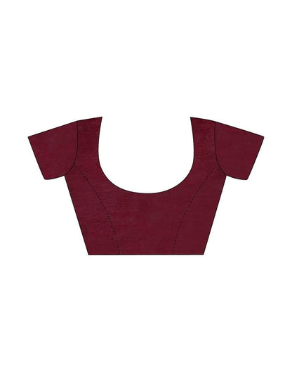 Maroon Georgette Plain Saree
