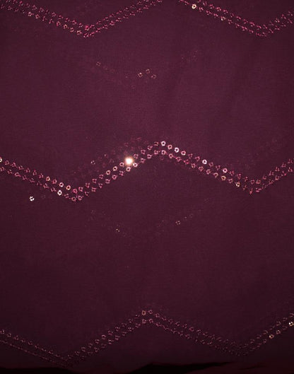 Maroon Georgette Plain Saree