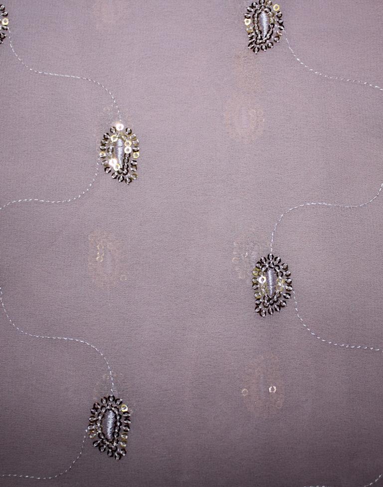 Light Pink Georgette Plain Saree