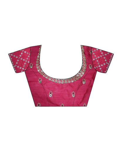 Deep Purple Georgette Plain Saree