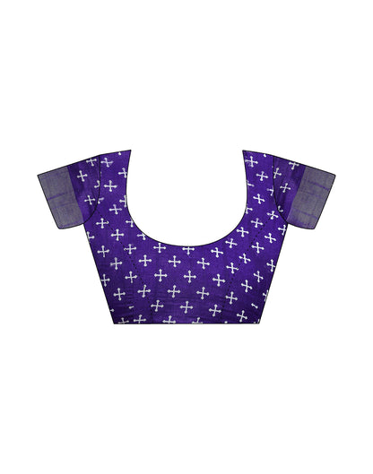 Violet Silk Printed Saree