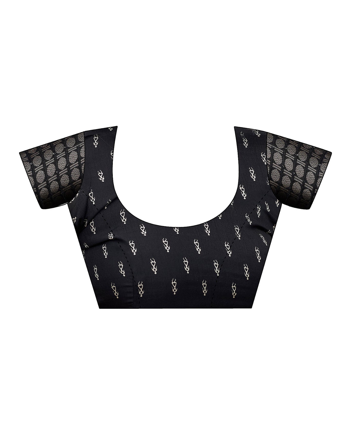 Black Silk Printed Saree