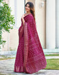 Pink Silk Printed Saree
