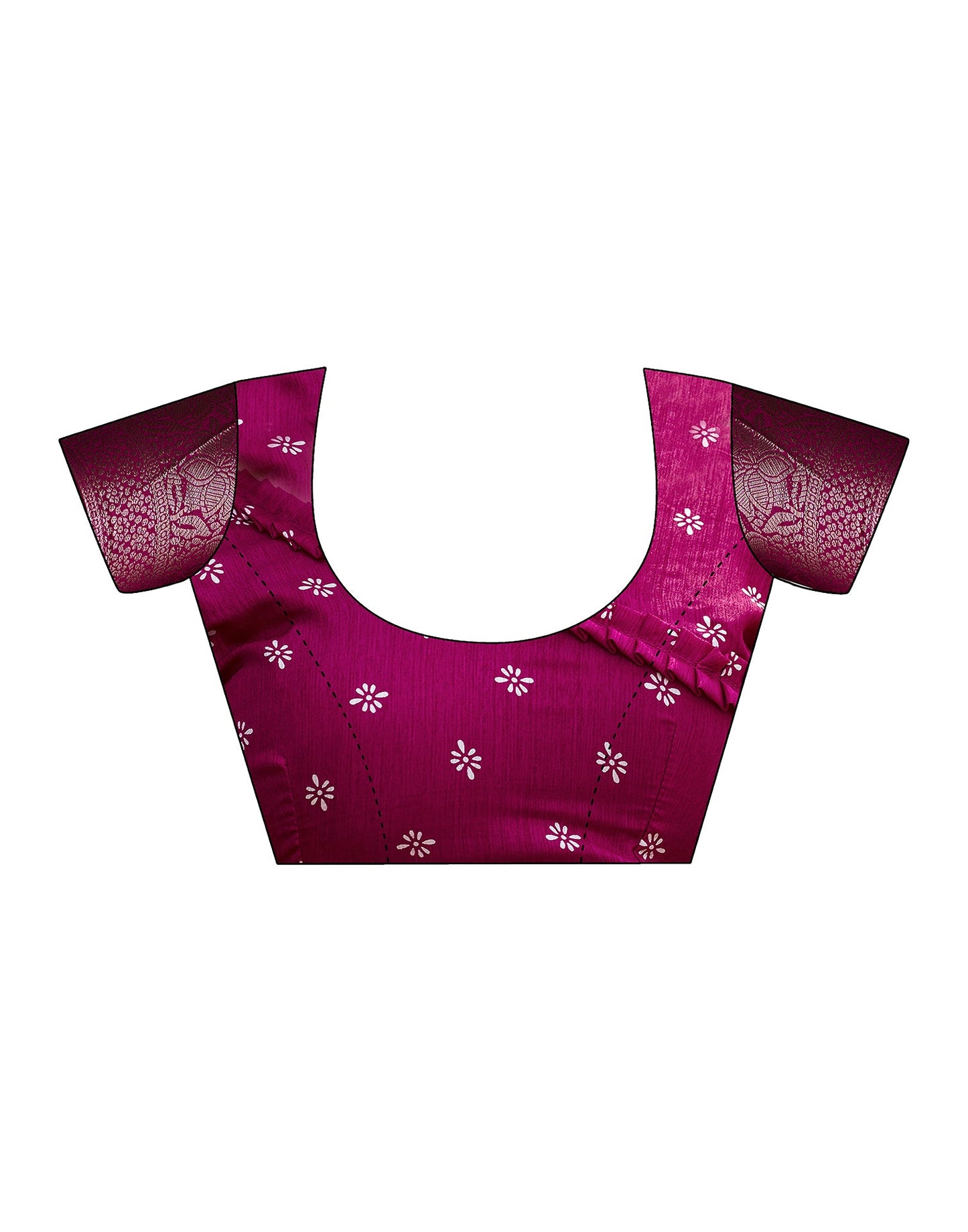 Pink Silk Printed Saree