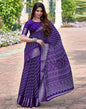 Violet Silk Printed Saree