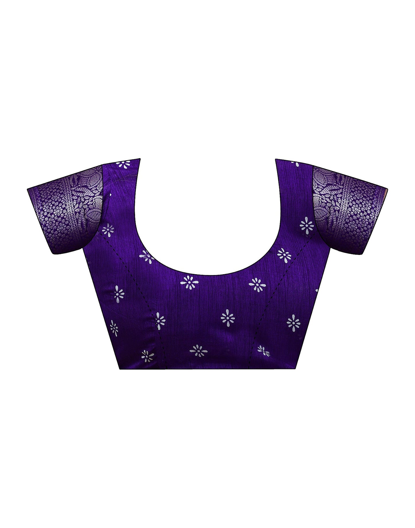 Violet Silk Printed Saree