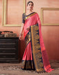 Punch Pink Silk Weaves Saree
