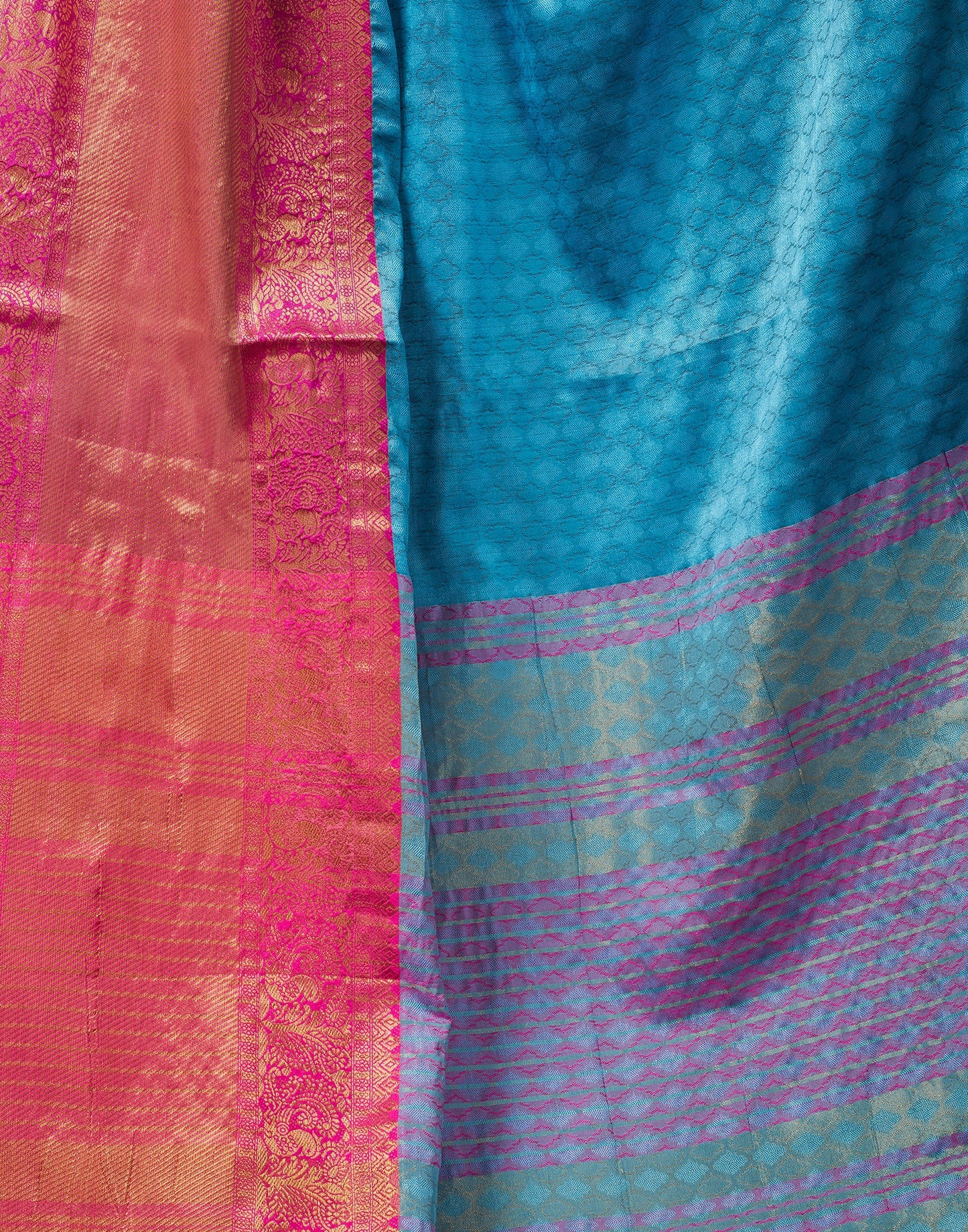 Blue Silk Weaves Saree