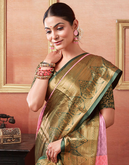 Pink Silk Weaves Saree