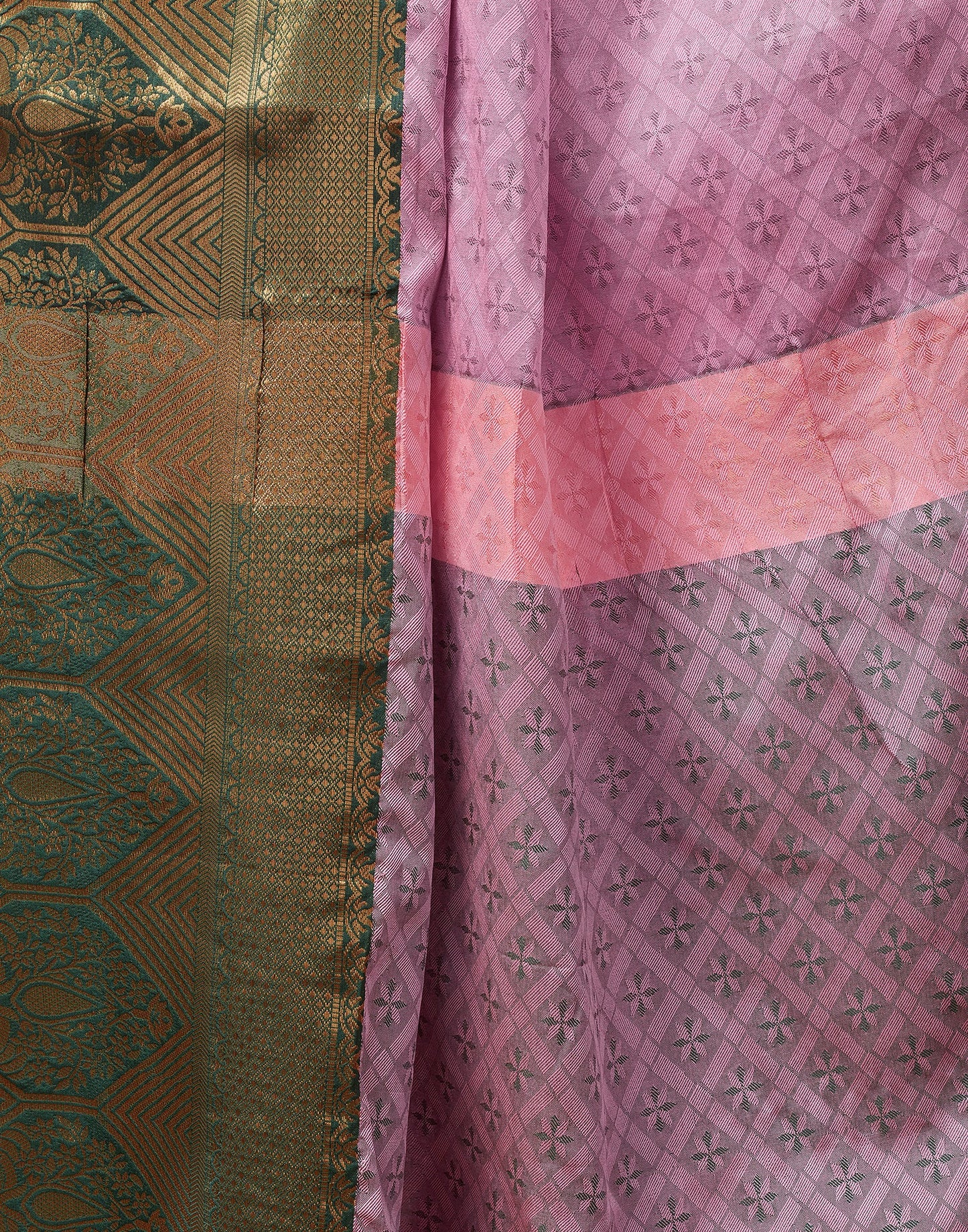 Pink Silk Weaves Saree