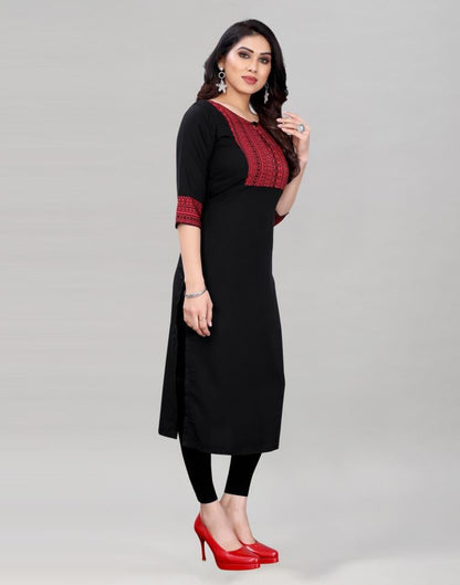 Black Printed Kurti | Leemboodi