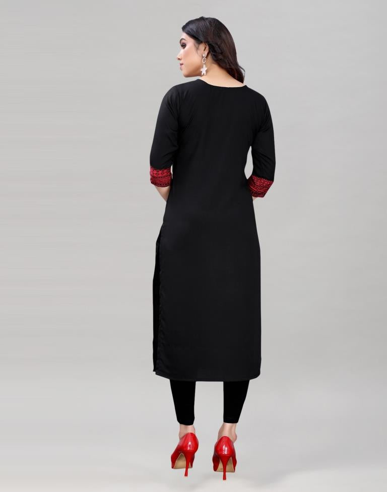 Black Printed Kurti | Leemboodi