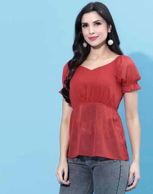Rust Geathered Top | Leemboodi