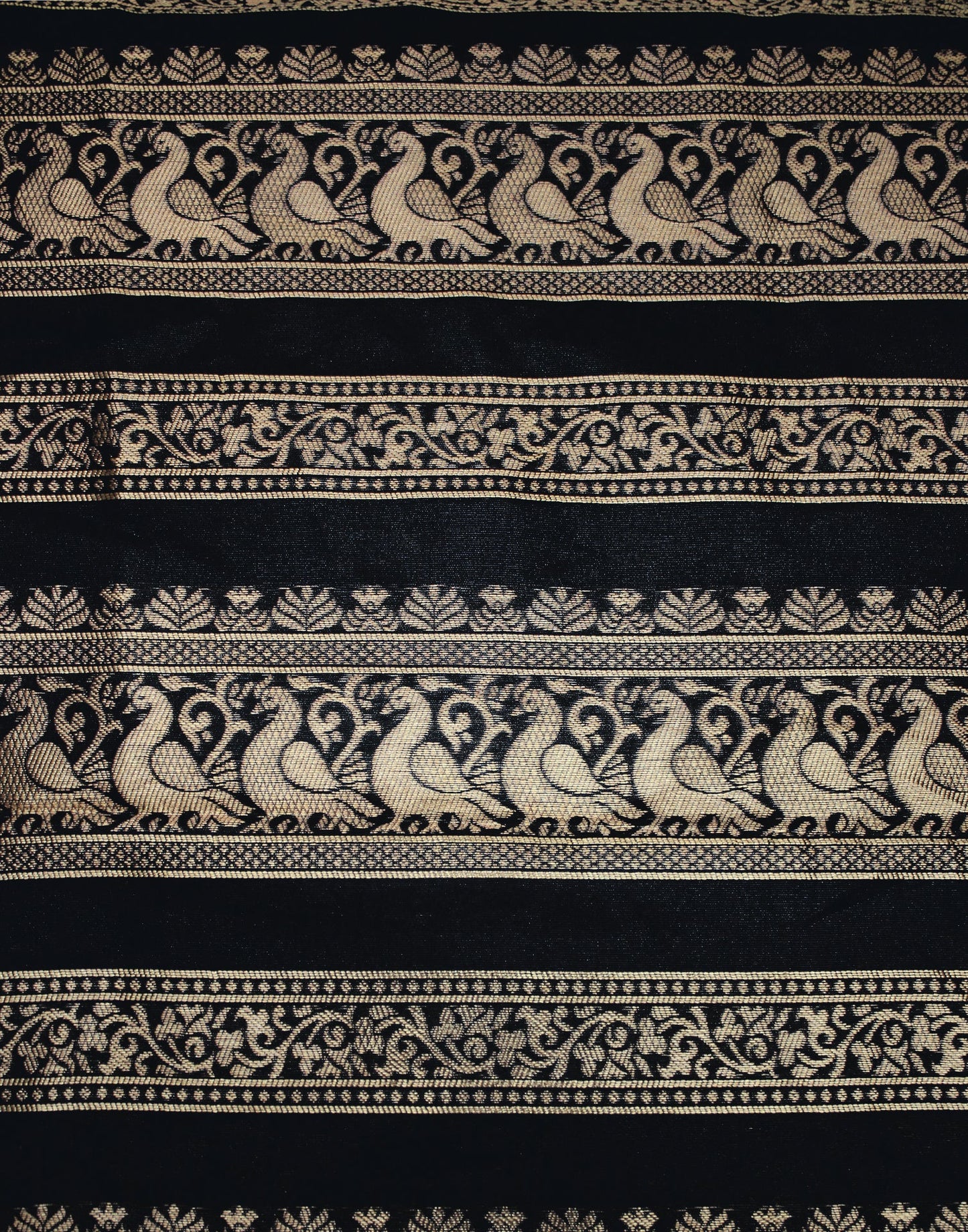 Black Silk Plain Saree