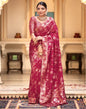 Dark Pink Banarasi Silk Saree