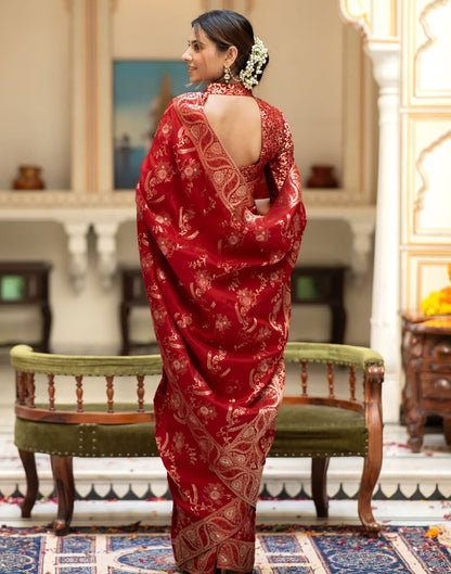 Red Banarasi Silk Saree