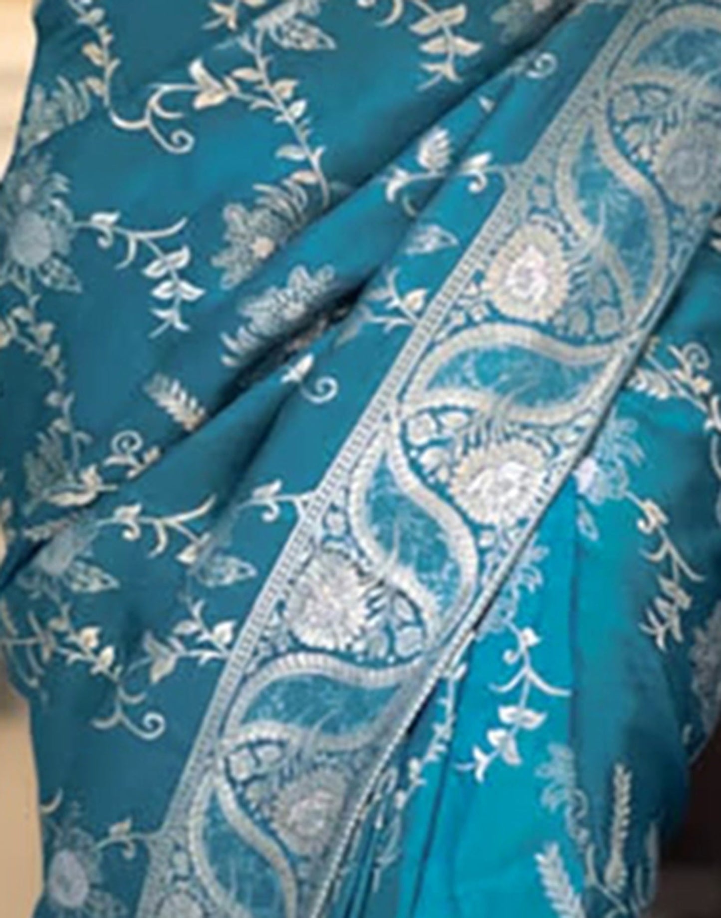 Blue Silk Plain Saree